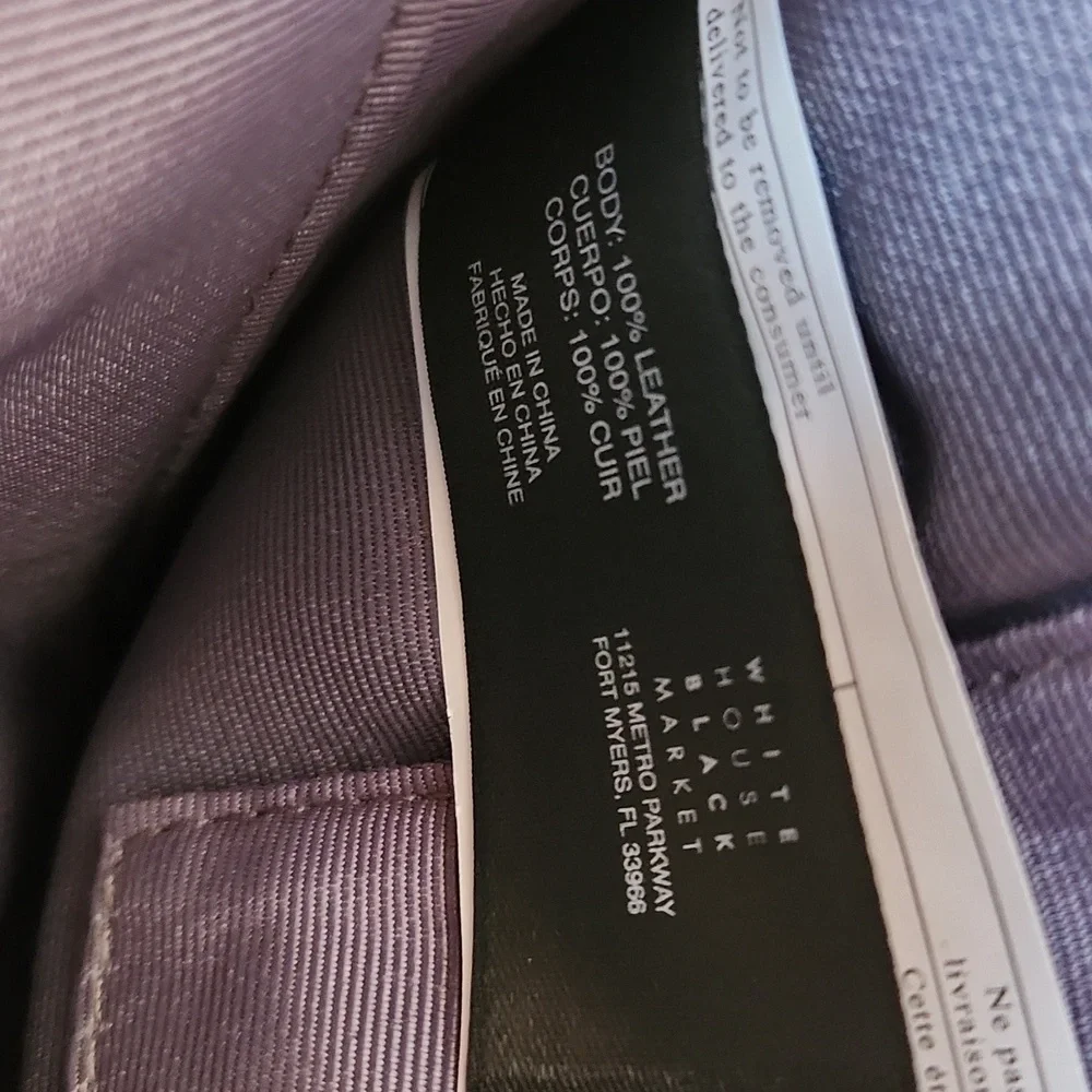 White House Black Market Envelope Clutch Wristlet Handbag Gray Suede - Picture 12 of 12